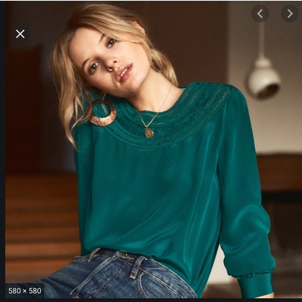 Sezane Tatiana silk blouse 38